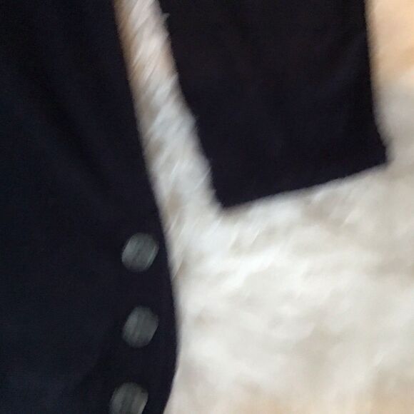 Talbots Navy Blue V Neck Sweater Size XL Long Sleeve Button Accent - Picture 2 of 8